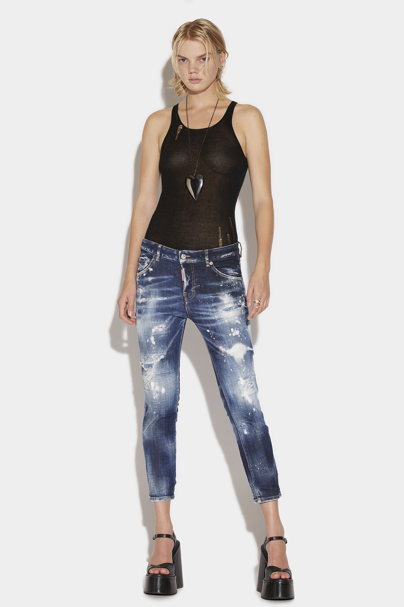 Dark London Calling Wash Cool Girl Cropped Jeans