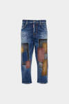 Medium Corduroy Patches Wash Kawaii Jeans número de imagen 1