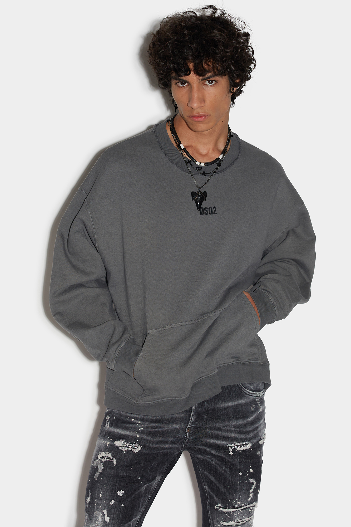 Dsquared2 Mini Dsq2 Sweatshirt In Grey | ModeSens