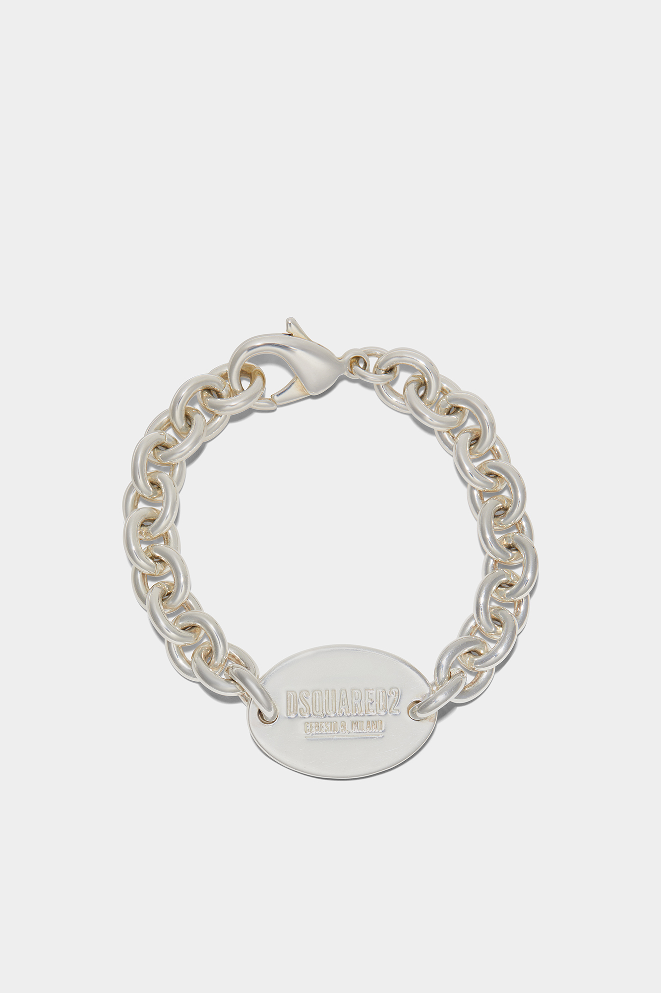 Dsquared2 D2 Tag Chain Bracelet In Silver | ModeSens
